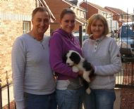 Ian, Katie & Linda leaving for home with Bertie